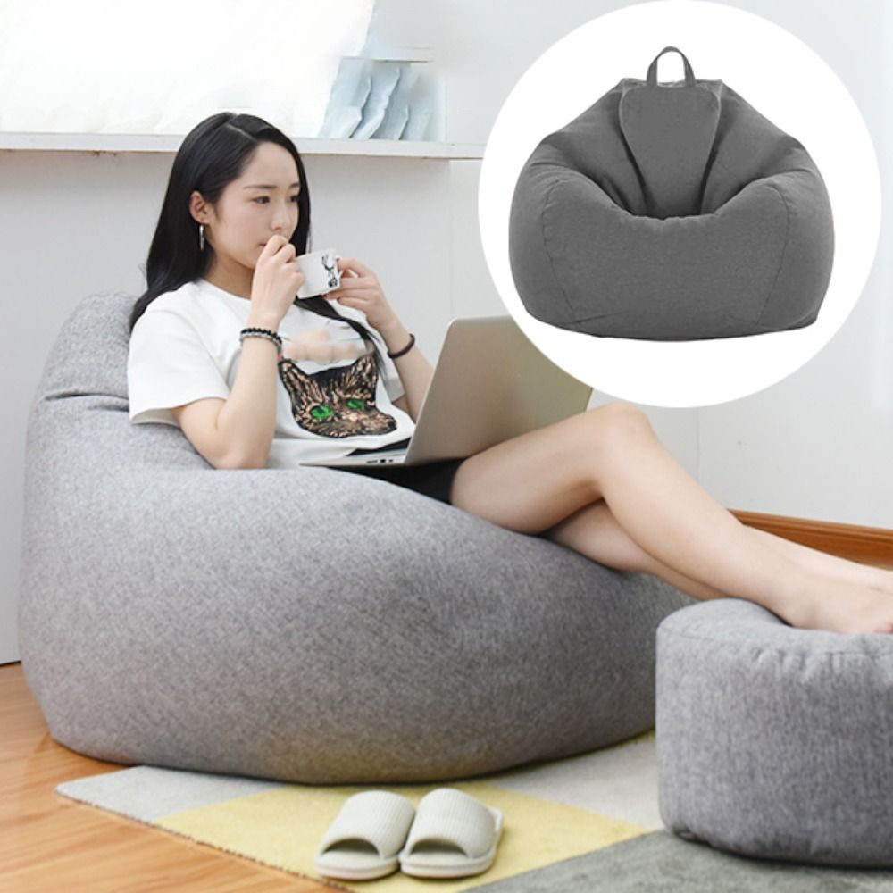 Floor Cushion Pouf - 편안한 빈백 의자 소파 커버 탈부착