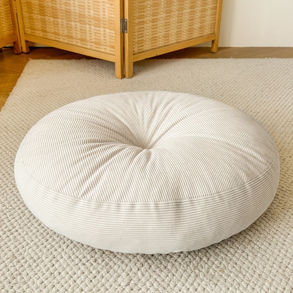 Floor Cushion Pouf - 두꺼운 원형 쿠션, 부드럽고 편안한 풀필드