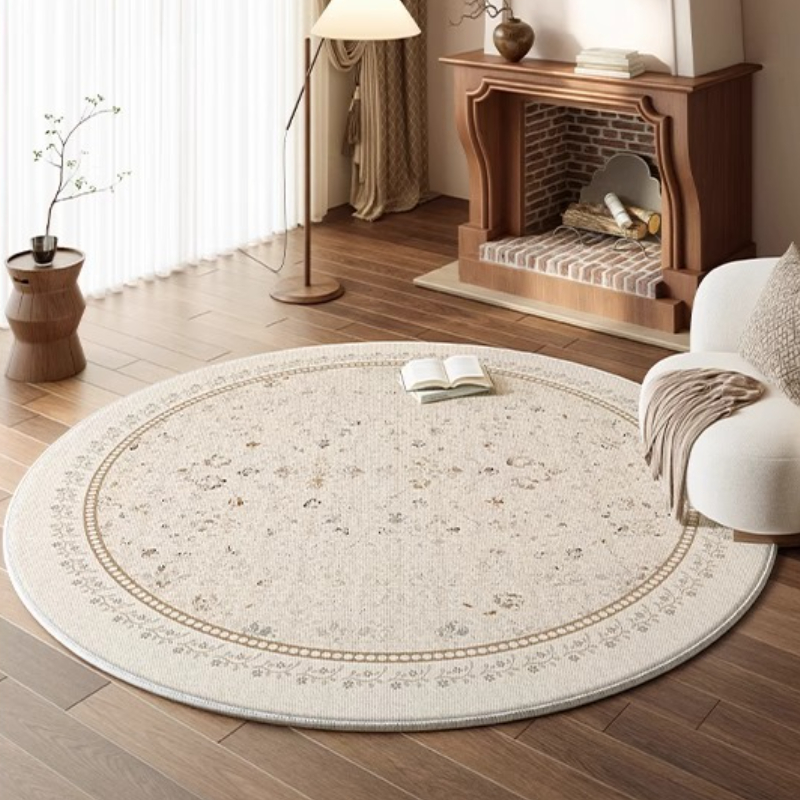 Luxury Home Textiles Usa - 중세 스타일 거실 카펫, 원형 침실