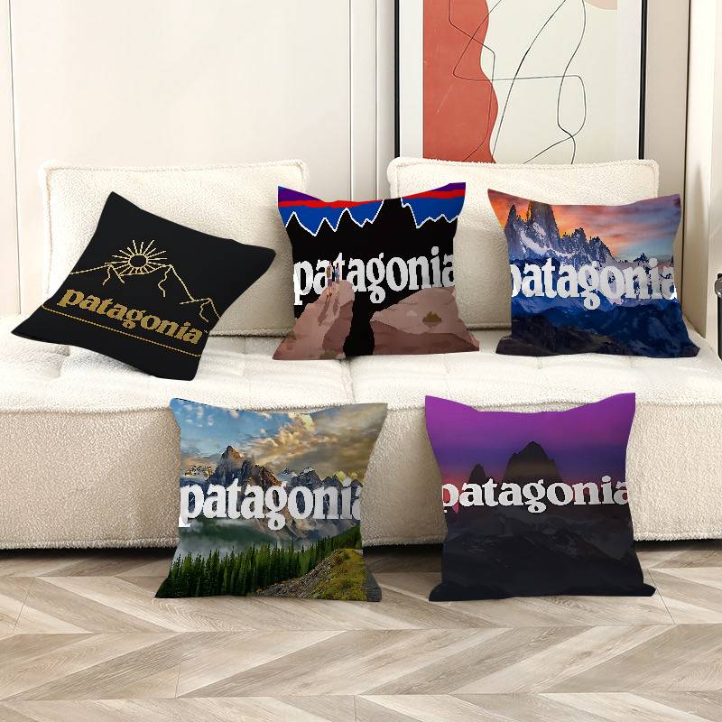 Home Textiles Logo - P-Patagonias 로고 베개 커버 만화 소파