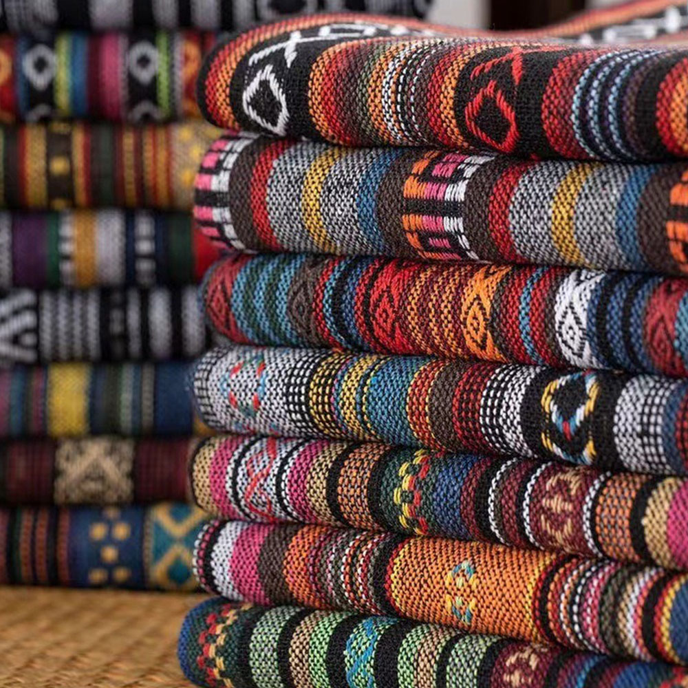 Linum Home Textiles - 민족 가방 커튼 코튼 린넨 패브릭