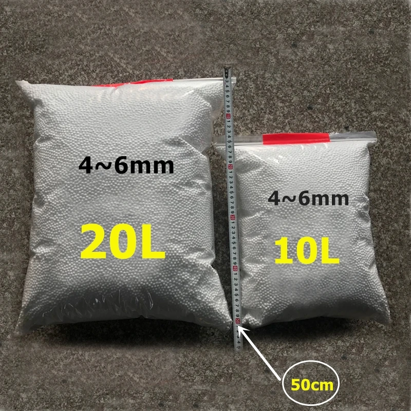 Floor Cushion Pouf - 4-6mm 10L/20L 흰색 스티로폼 볼, 빈백,