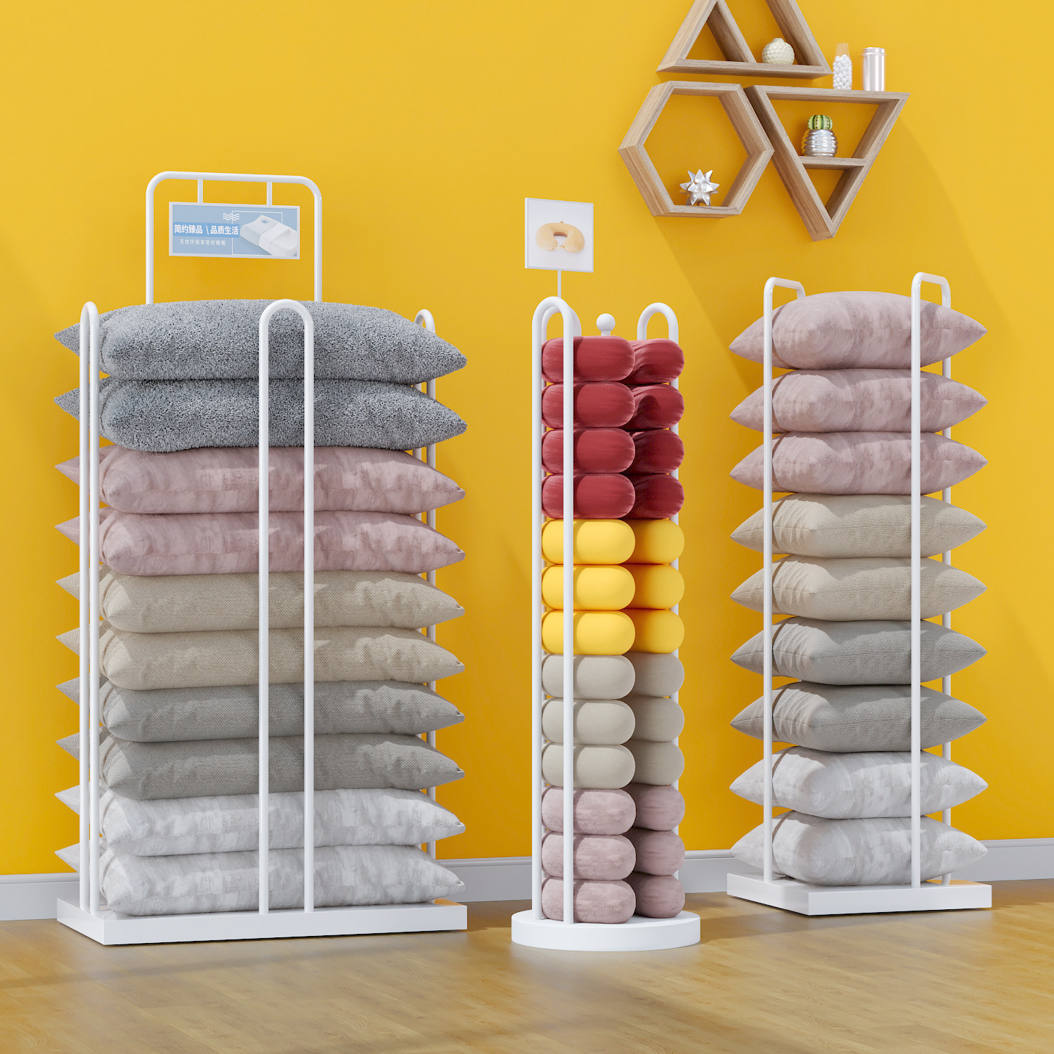 Home Textiles Factory - 홈텍스타일 진열대 베개 코어 보관대 베개