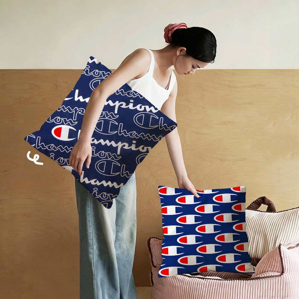 Home Textiles Logo - 유명 브랜드 C-Champion 로고 베개 쿠션