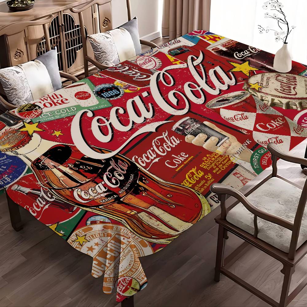 Home Textiles Logo - C-COCA 로고 C-COLAS 직사각형 테이블보 농가