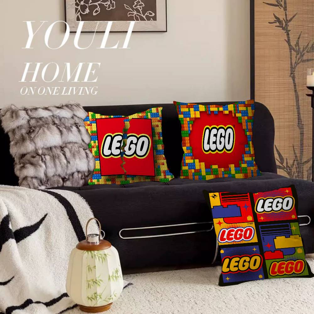 Home Textiles Logo - 클래식 L-LEGOS 로고 쿠션 커버 인치
