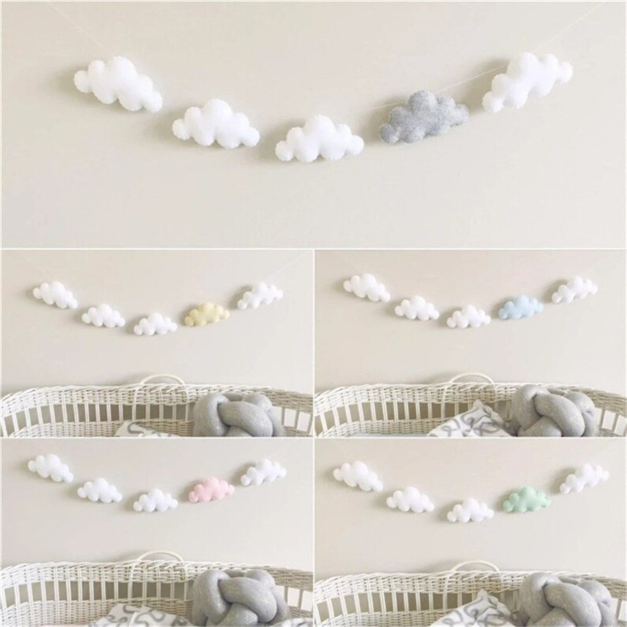 Home Textiles Curtains - 북유럽 펠트 구름 Garlands 문자열 벽