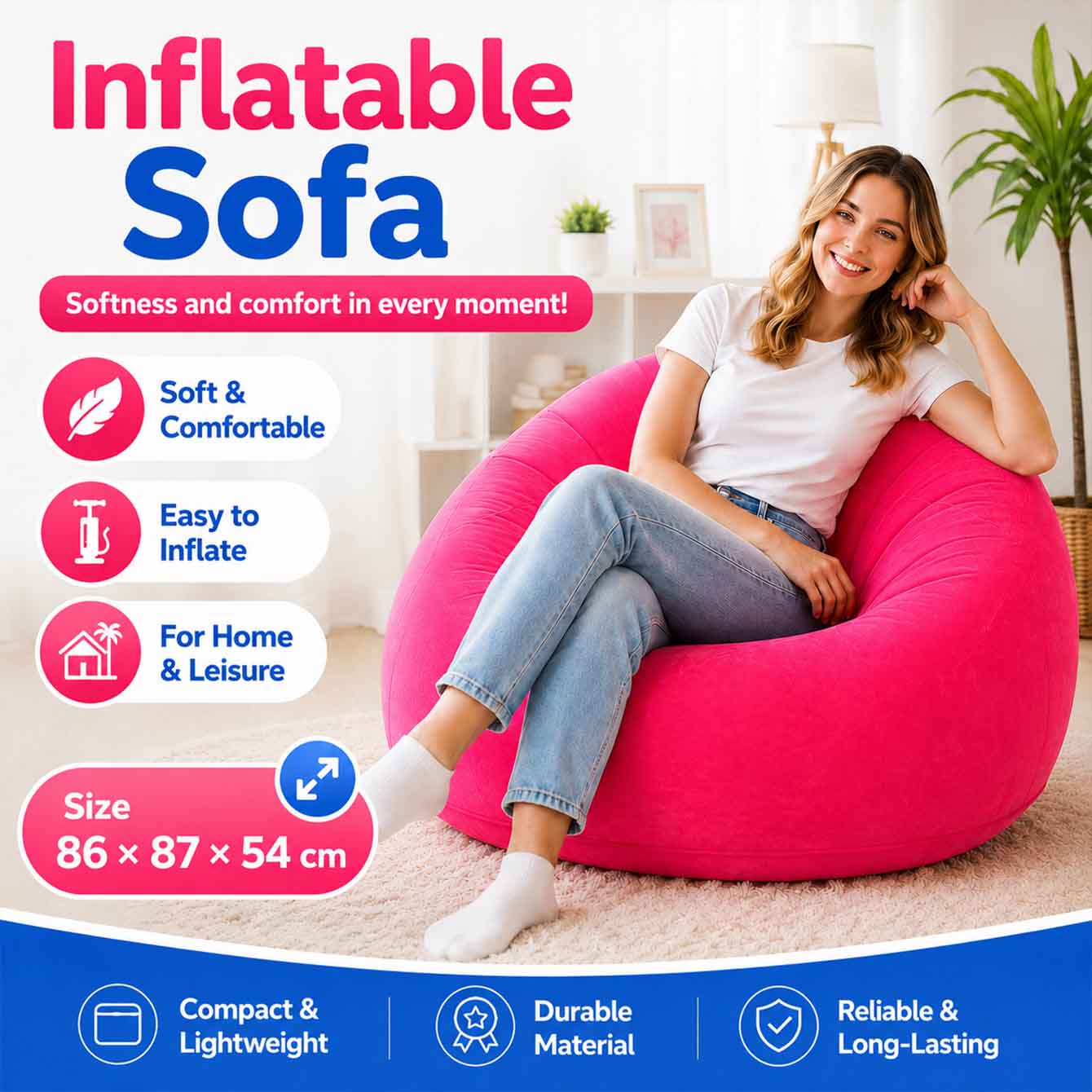 1PC 에어 빈백 의자 야외용 풍선 캠핑 의자 에어 라 - Floor Cushion Pouf 리뷰 및 가격