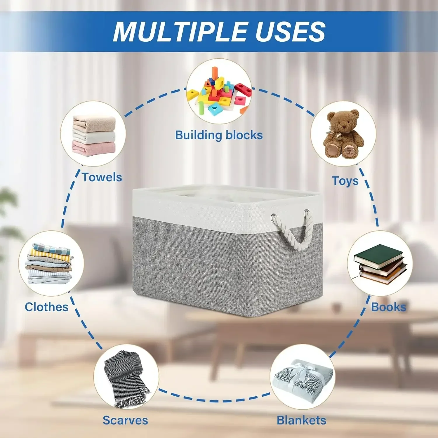 접이식 리넨 수납 바구니 대용량 잡화 정리함 속옷 옷  - Linum Home Textiles 리뷰 및 가격