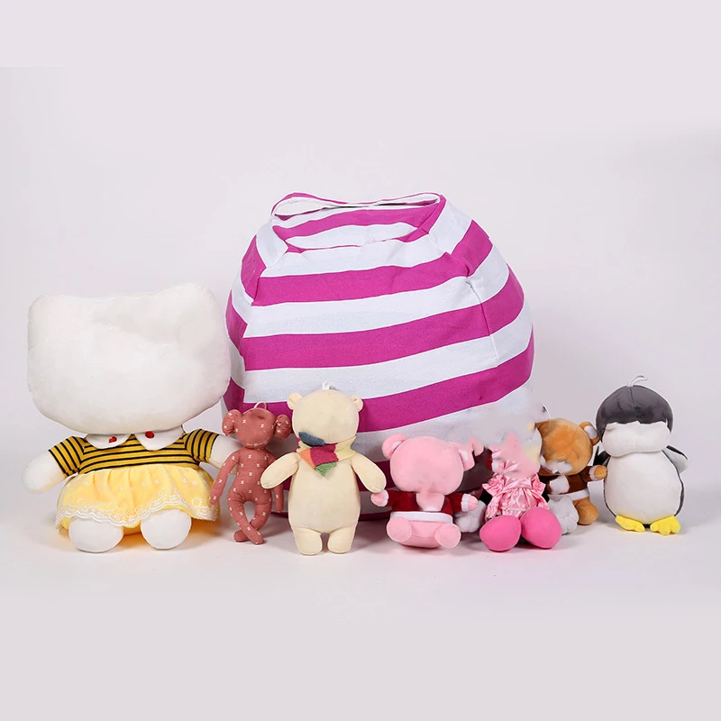 새로운 빈백 수납 인형 의자 어린이 장난감 지퍼 캔버스 - Floor Cushion Pouf 리뷰 및 가격