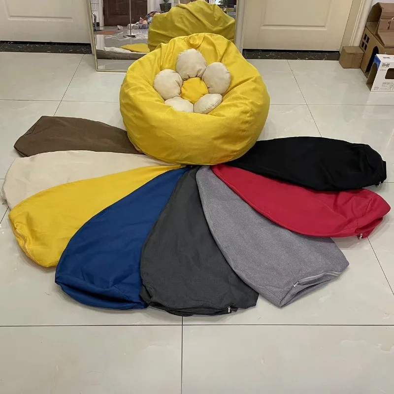 게으른 소파 커버 콩 가방 커버 필러 라이너 없음 솔리 - Floor Cushion Pouf 리뷰 및 가격