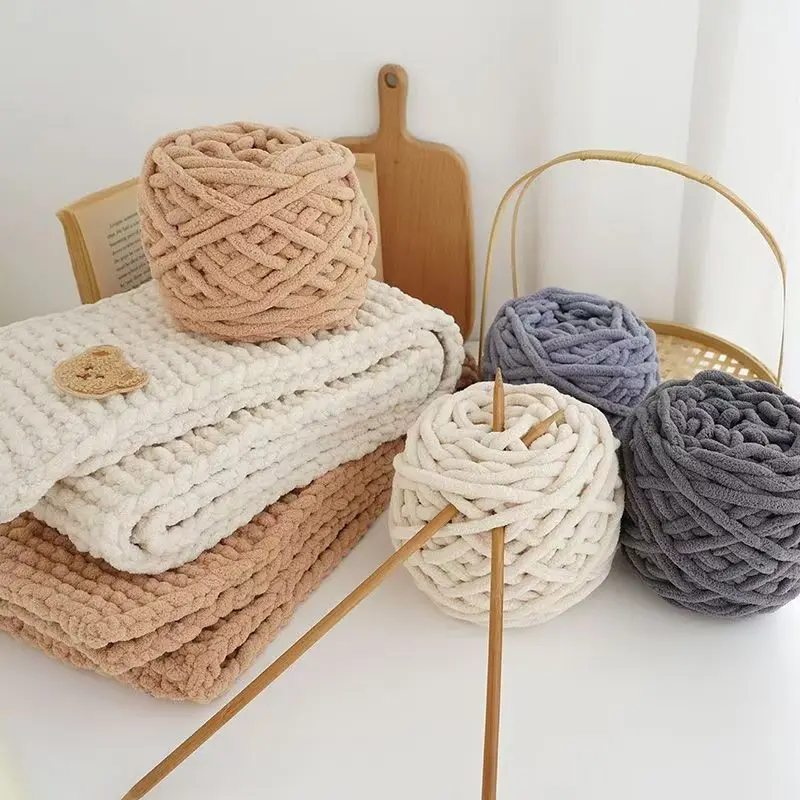 셔닐 뜨게 원사 소프트 아이스 스트립 라인 코튼 원사, - Wool Blanket Herringbone 리뷰 및 가격