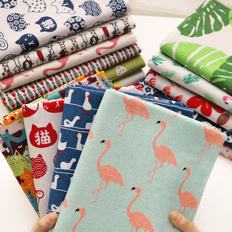 플라밍고 프린트 코튼 린넨 원단 커튼 테이블 보 인형  - Linum Home Textiles 리뷰 및 가격