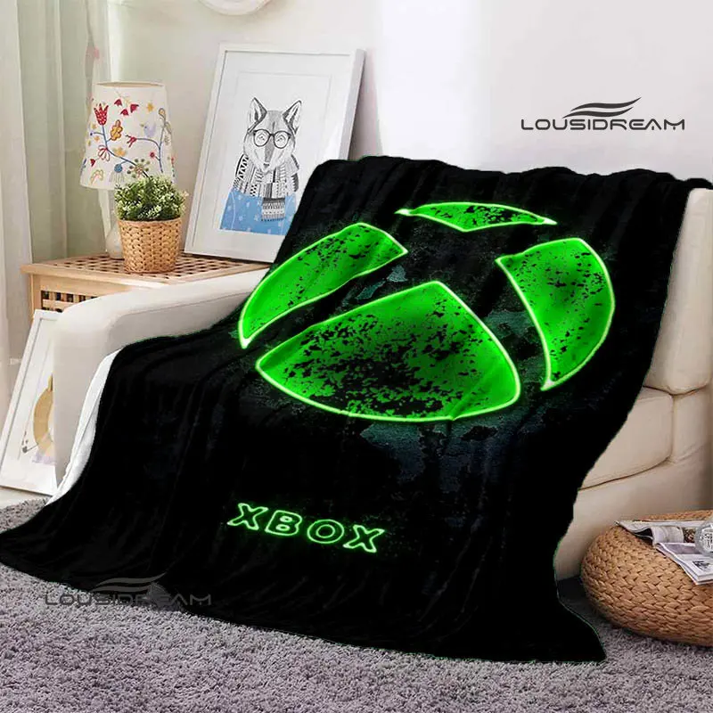 Xbox 로고 플리스 담요 부드러운 게임 디자인 덮개  - Home Textiles Logo 리뷰 및 가격