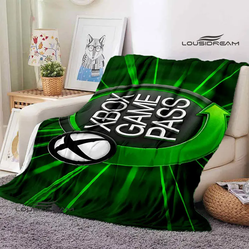 Xbox 로고 플리스 담요 부드러운 게임 디자인 덮개  - Home Textiles Logo 리뷰 및 가격