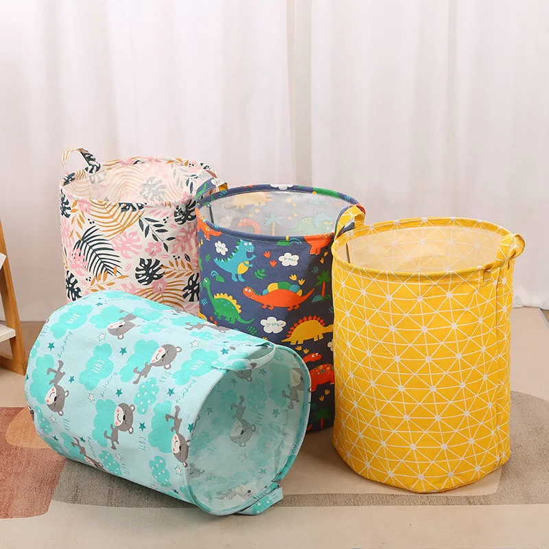코튼 린넨 인쇄 세탁 바구니 휴대용 접이식 홈 세탁 보 - Linum Home Textiles 리뷰 및 가격