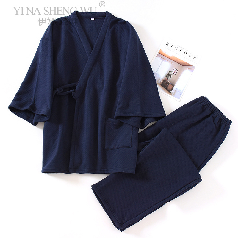 일본 남성용 기모노 유카타 잠옷 세트, 공기층 두꺼운  - Linum Home Textiles 리뷰 및 가격