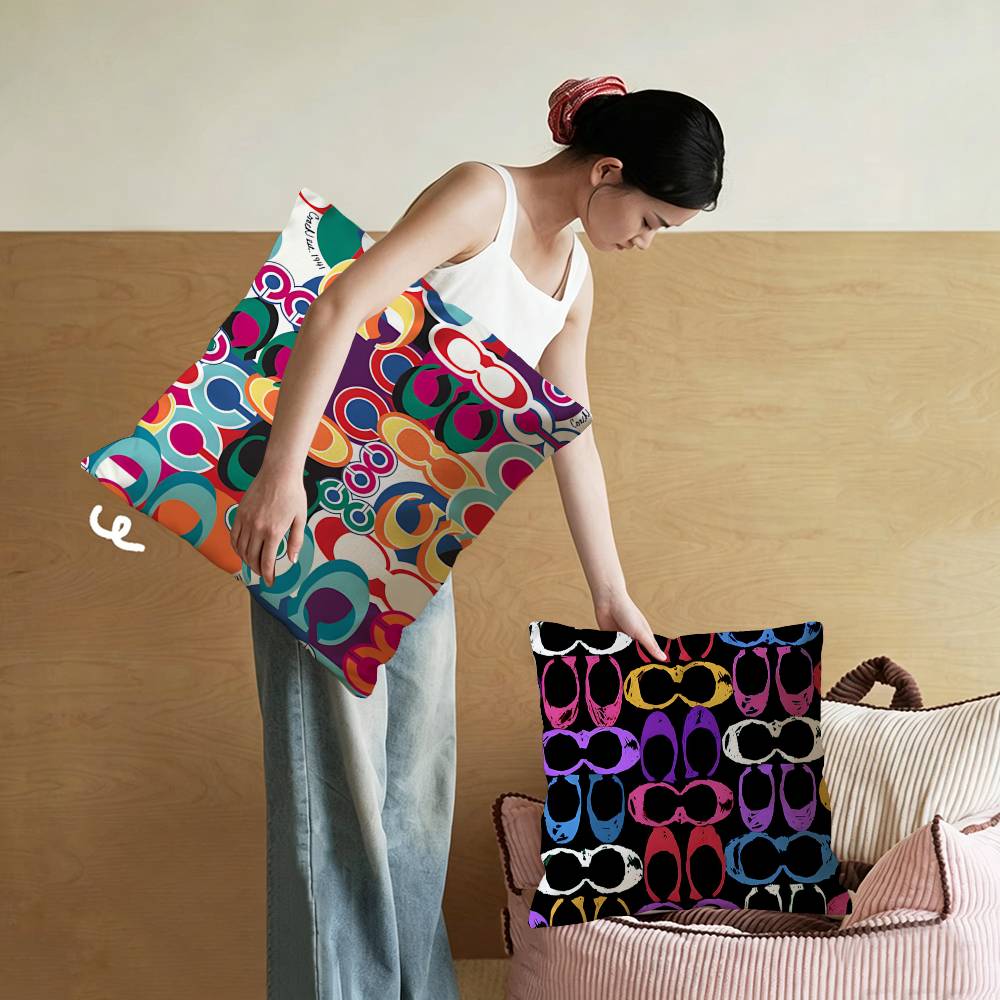 C-코치 B-브랜드 로고 쿠션 커버 베개 커버 소파 쿠 - Home Textiles Logo 리뷰 및 가격