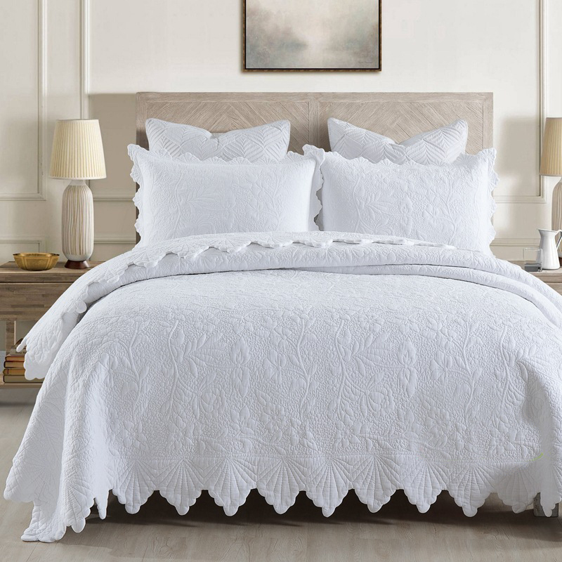 침대 위 퀼트 코튼 침대보, 더블 퀸 사이즈 침대 커버 - Linum Home Textiles 리뷰 및 가격