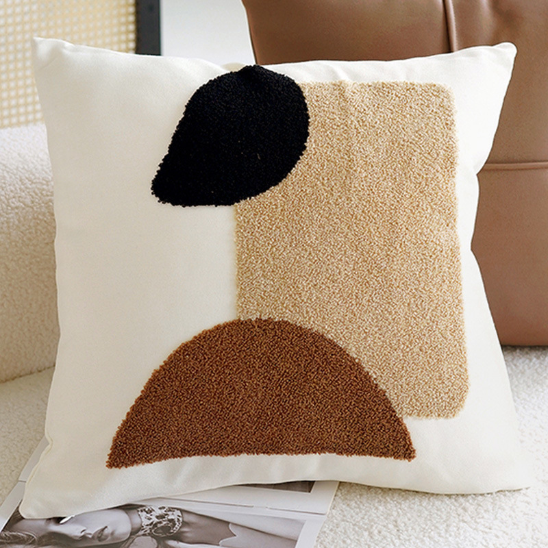 다크 브라운 빈티지 북유럽 스로우 베개 커버, 크림 라 - Luxury Home Textiles Usa 리뷰 및 가격
