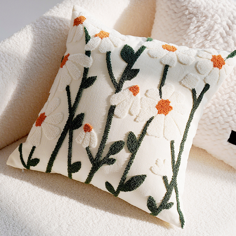 다크 브라운 빈티지 북유럽 스로우 베개 커버, 크림 라 - Luxury Home Textiles Usa 리뷰 및 가격