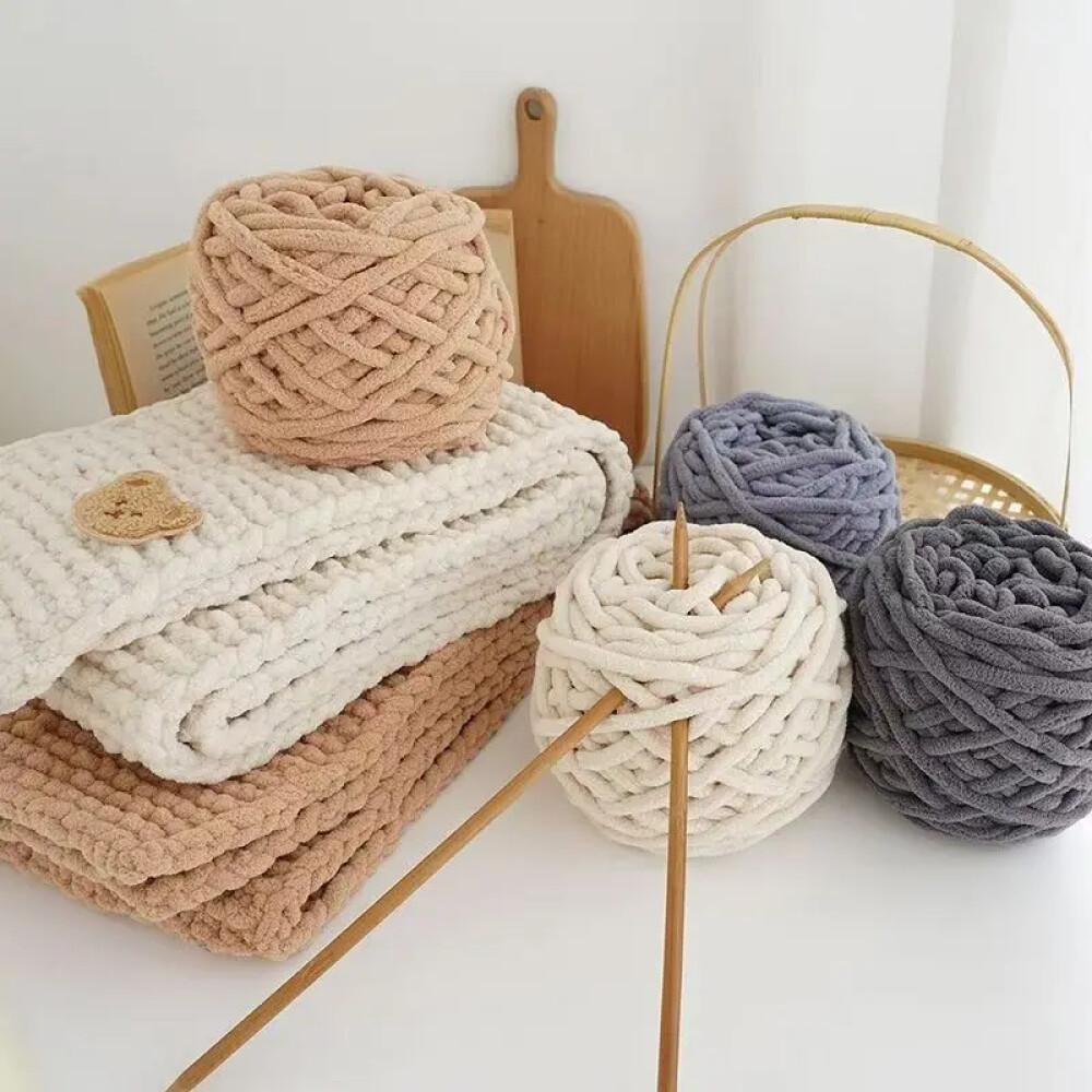 1개 100g 셔닐 니팅 원사 소프트 아이스 스트립 라 - Wool Blanket Herringbone 리뷰 및 가격