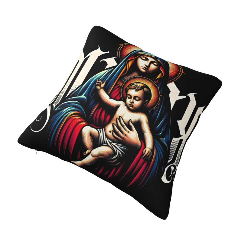 커스텀 메리 어머니 예수 럭셔리 던지기 베개 커버, 자 - Luxury Home Textiles Usa 리뷰 및 가격