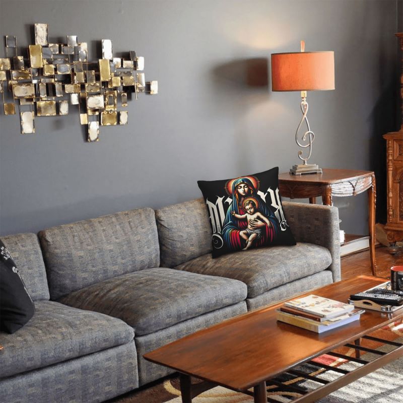 커스텀 메리 어머니 예수 럭셔리 던지기 베개 커버, 자 - Luxury Home Textiles Usa 리뷰 및 가격