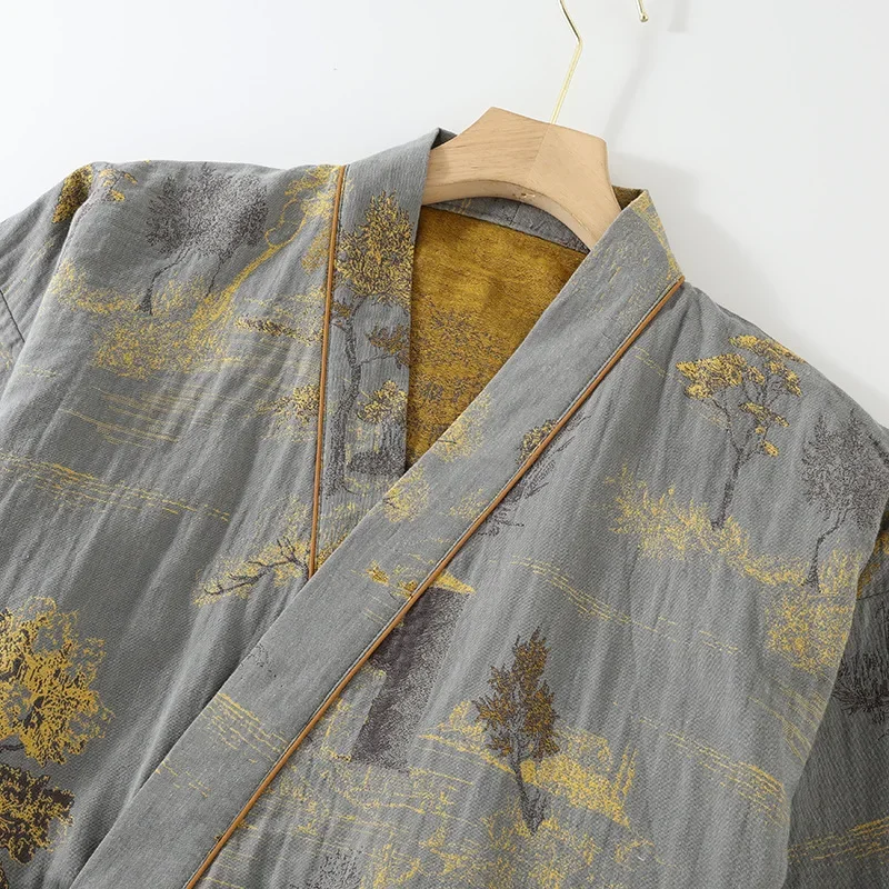 남성용 봄, 가을 기모노 가운, 긴 바지 잠옷 세트,  - Linum Home Textiles 리뷰 및 가격