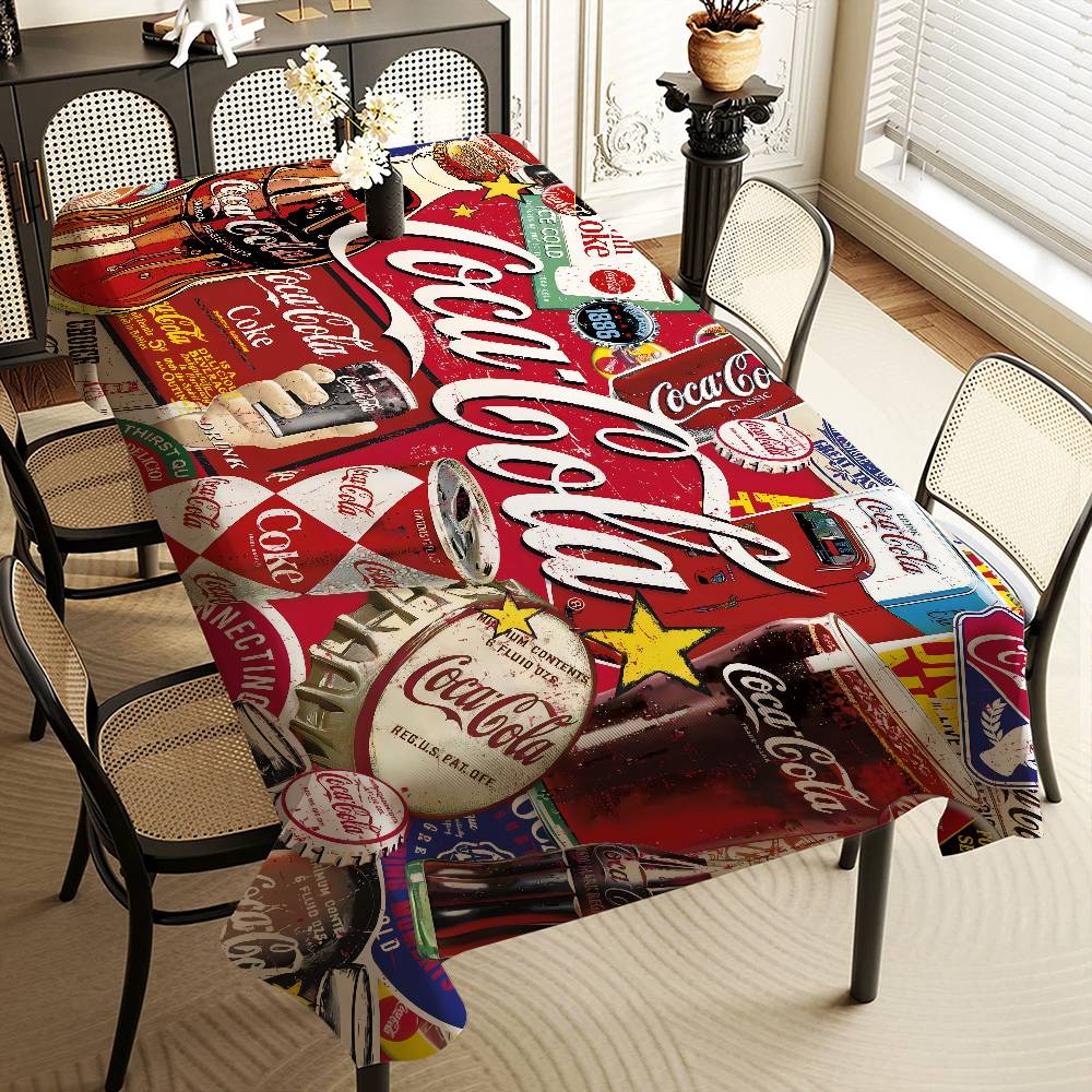 C-COCA 로고 C-COLAS 직사각형 테이블보 농가 - Home Textiles Logo 리뷰 및 가격
