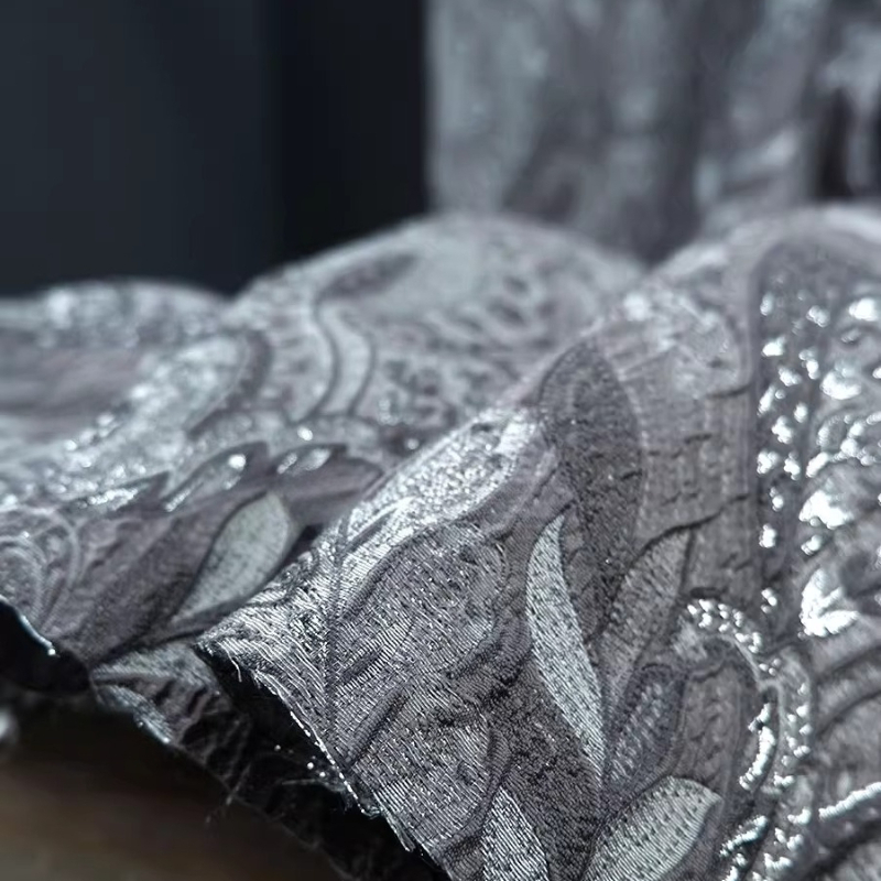 회색 궁정 스타일 광택 자카드 커튼 소파 원단 수제 재 - Home Textiles Curtains 리뷰 및 가격