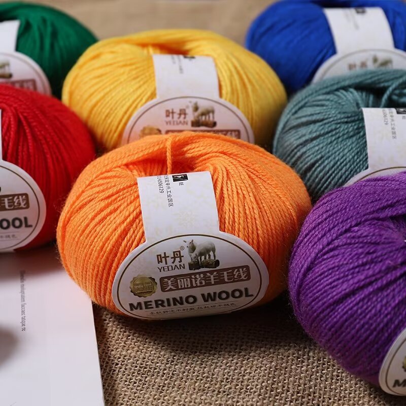 50g/개 핸드 니팅 메리노 울 얀 얇은 라나 크로셰  - Wool Blanket Herringbone 리뷰 및 가격