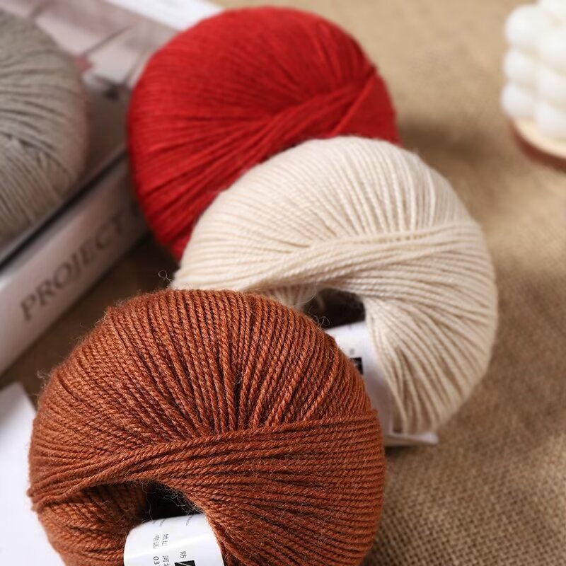 50g/개 핸드 니팅 메리노 울 얀 얇은 라나 크로셰  - Wool Blanket Herringbone 리뷰 및 가격