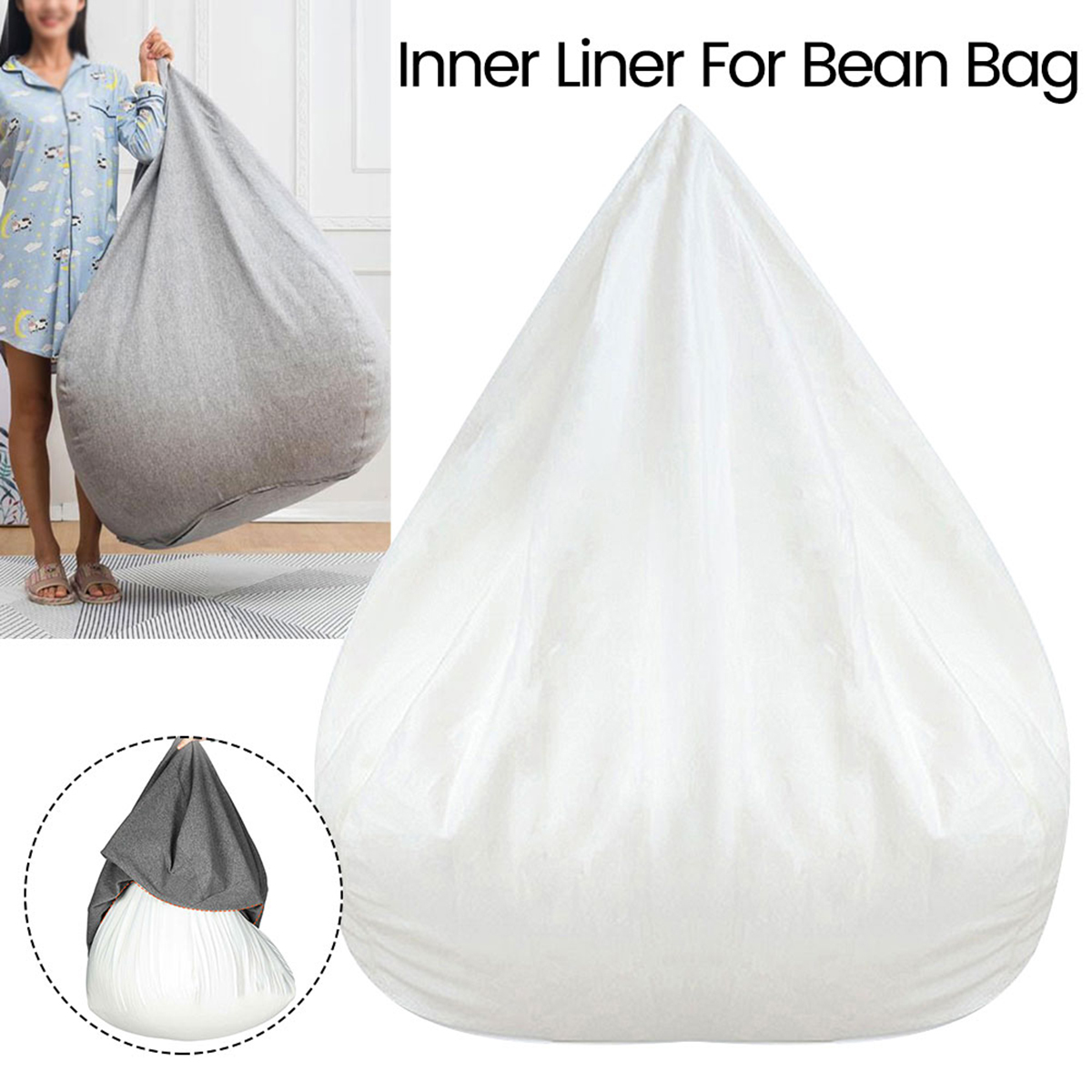 소파 커버 이동식 게으른 소파 내부 라이너 방오 교체  - Floor Cushion Pouf 리뷰 및 가격