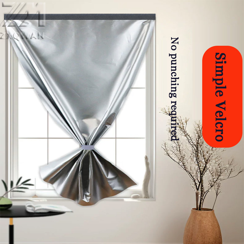 간단한 자가 접착식 완전 암막 커튼 원단, 펀칭 없음, - Home Textiles Curtains 리뷰 및 가격
